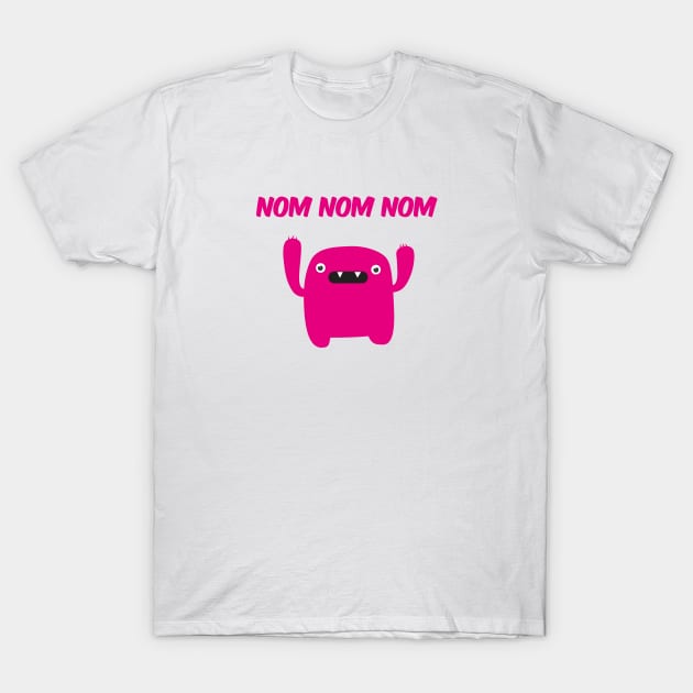 Funny & Cute Om nom nom nom - Monster T-Shirt by badbugs